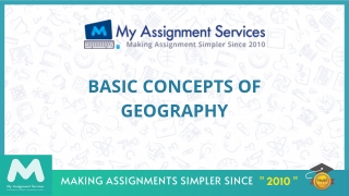 Basic concepts of geography
