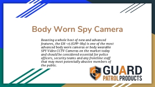 SPY body Worn CCTV Camera