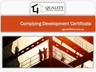 Complying Development Certificate