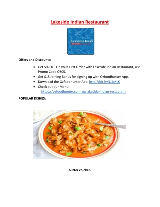Lakeside Indian Restaurant Yarrawonga takeaway, VIC - 5% Off