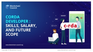 Corda Developer: Skills, Salary, and Future Scope