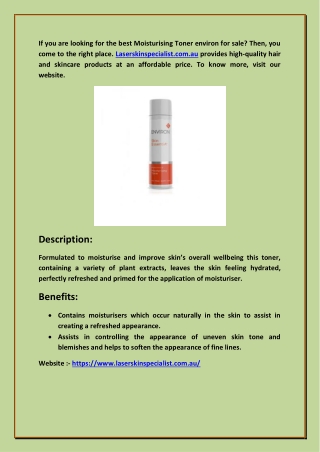 Environ Botanical Infused Moisturising Toner 200mL