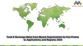 Food & Beverage Metal Cans Market Segmentation by Key Products, Applications, and Regions, 2025