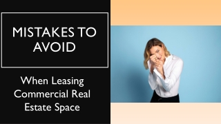Errors To Avoid When Leasing Commercial Real Estate Space
