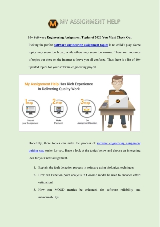 10  Software Engineering Assignment Topics of 2020 You Must Check Out