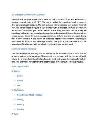 Specialty Malt Enzyme Market By Source