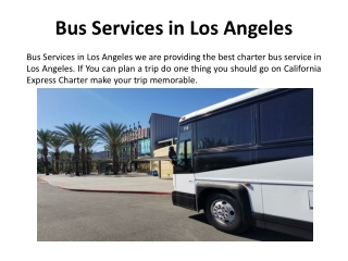 Bus Services in Los Angeles