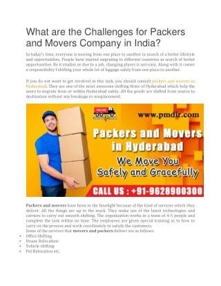 Packers and movers in Hyderabad