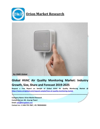 Global HVAC Air Quality Monitoring Market Size, Share, Segmentation and Forecast 2019-2025