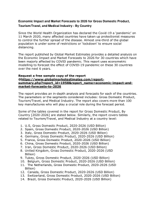 Economic Impact and Market Forecasts to 2026