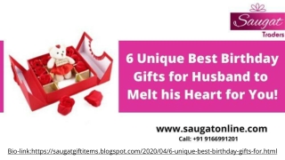 6 Unique Best Birthday Gifts for Husband to Melt his Heart for You!