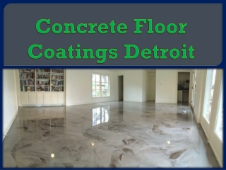 Concrete Floor Coatings Detroit