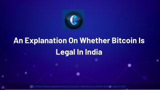 Is Bitcoin Legal In India?