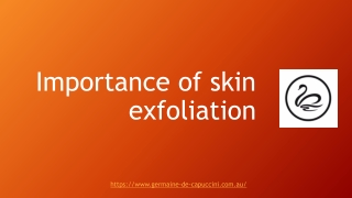 Importance of skin exfoliation