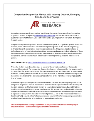 Companion Diagnostics Market  2020 Growth Analysis