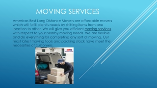 Moving Services