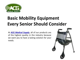 Medical Supply Store – Get quality medical supplies | ACG Medical
