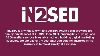 Private Label SEO Services - In2SEO