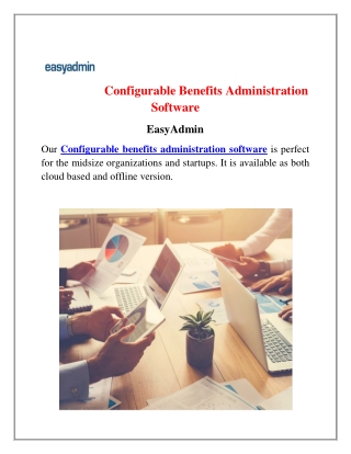 Configurable Benefits Administration Software - EasyAdmin