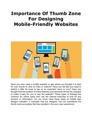 Importance Of Thumb Zone For Designing Mobile-Friendly Websites