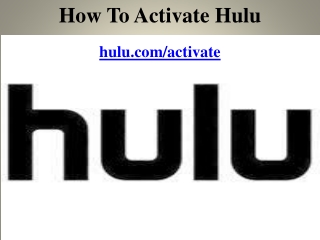 How to activate hulu