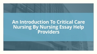 Nursing Essay Help in UK