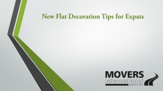 New Flat Decoration Tips for Expats