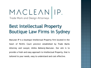 Best Intellectual Property Boutique Law Firms in Sydney