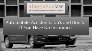 Automobile Accidents: Do's and Don'ts If You Have No Insurance