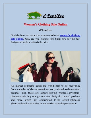 Womens Clothing Sale Online | Dlentilse.com