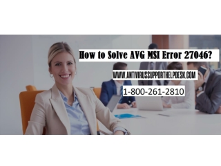 How to Solve AVG MSI Error 27046?