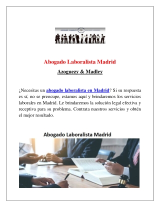 Abogado Laboralista Madrid | Azoguezy & Madley