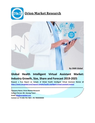 Global Health Intelligent Virtual Assistant Market Size, Share, Trends & Forecast 2019-2025