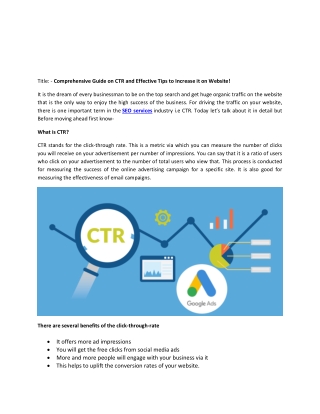 Comprehensive Guide on CTR and Effective Tips to Increase it on Website!