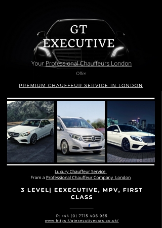 Premium Chauffeur Service in London, Luxury Chauffeur Service London