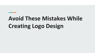 Avoid These Mistakes While Creating Logo Design