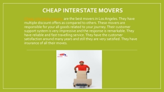 Cheap interstate movers