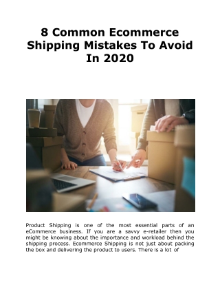 8 Common Ecommerce Shipping Mistakes To Avoid In 2020