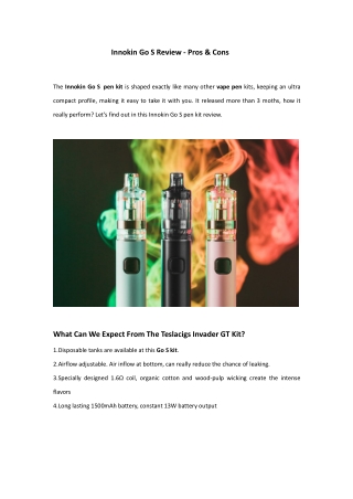 Innokin Go S Pen Kit Review - Pros & Cons