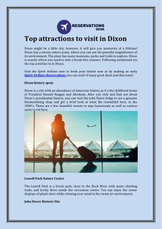 Top attractions to visit in Dixon