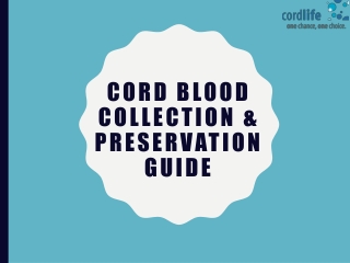 Cord blood collection and preservation