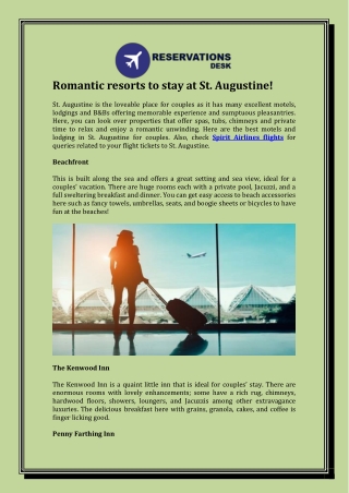 Romantic resorts to stay at St. Augustine!