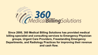 California Emergency Physicians Billing Services - 360 Medical Billing Solutions