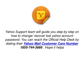 Yahoo Mail Customer Support Number 1855=744=3666 For Help