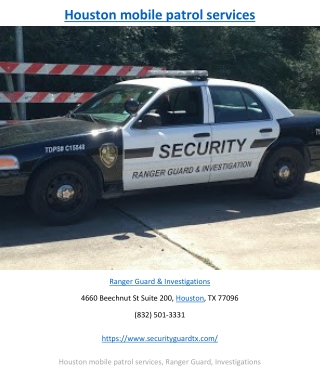 Houston mobile patrol services