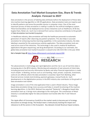 Data Annotation Tool Market Ecosystem 2020 Growth Analysis