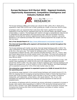 Europe Barbeque Grill Market 2020-26 Growth Analysis