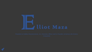 Elliot Maza - Provides Consultation in Finance and Accounting