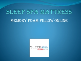 Memory Foam Pillows Online - Sleep Spa