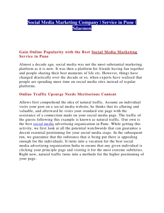 Social Media Marketing Company in Pune